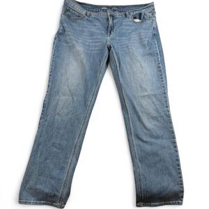 Old Navy Boyfriend Jeans Women’s 16 Blue Mid Rise Relaxed Straight Denim